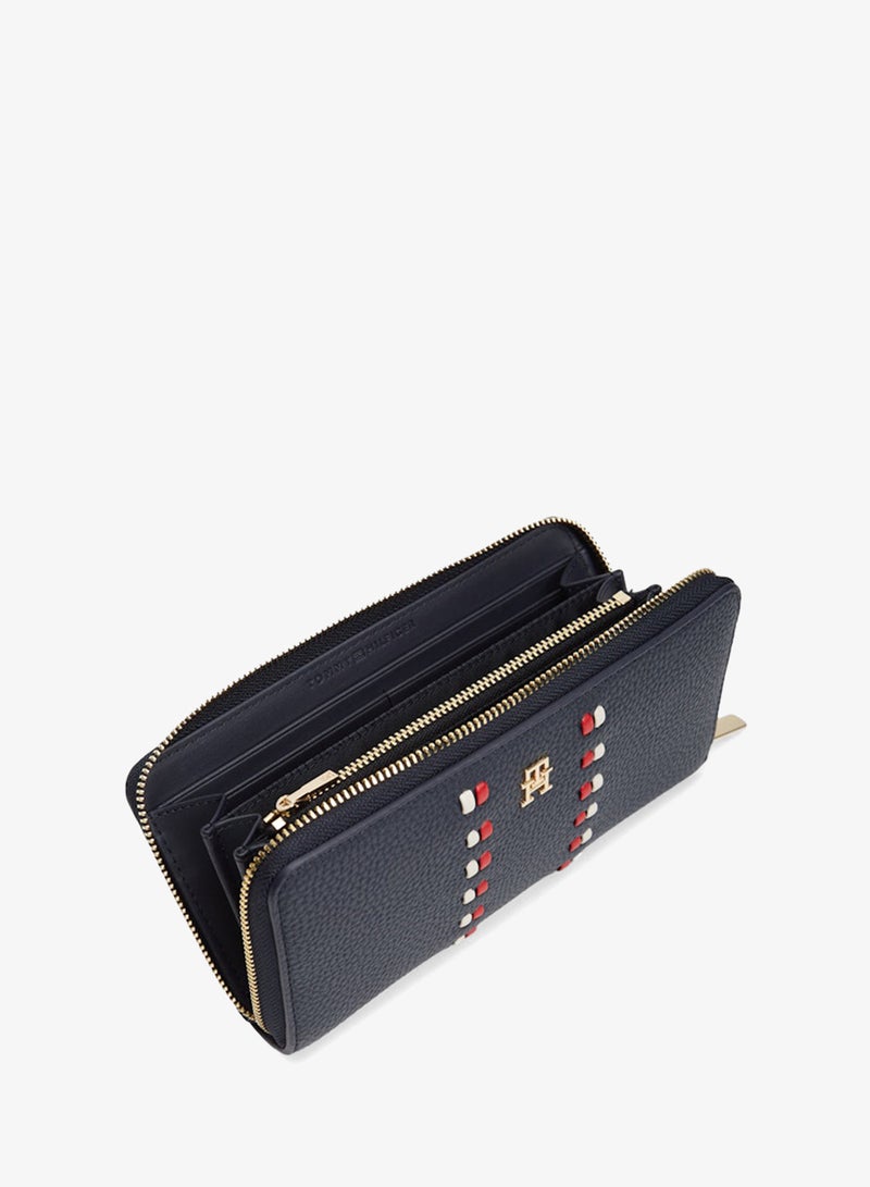 TOMMY HILFIGER Hilfiger Icon Signature Tape Zip-Around Wallet - Image 4